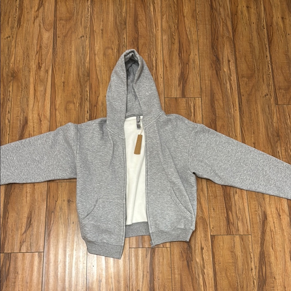 SKIMS Gray Hooded Jacket